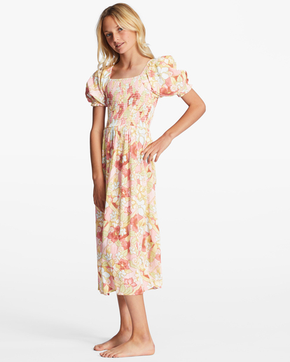 2 Girl's 4-16 Spring Fling Midi Dress Pink ABGWD00129 Billabong