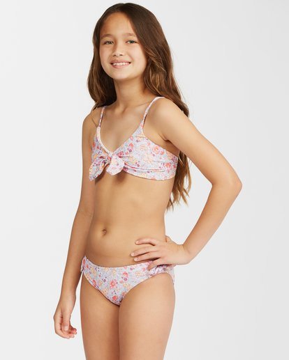 3 Girls' Sweet Dreamer Trilet Hanky Tie Bikini Set Multicolor ABGX200202 Billabong