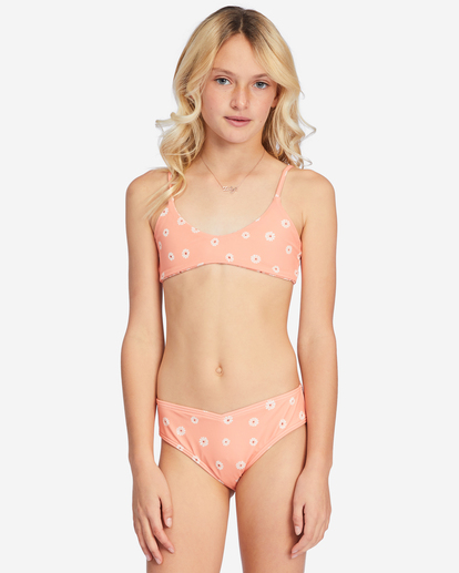 1 Girls' Fallin For Her Reversible Trilet Bikini Set Multicolor ABGX200259 Billabong