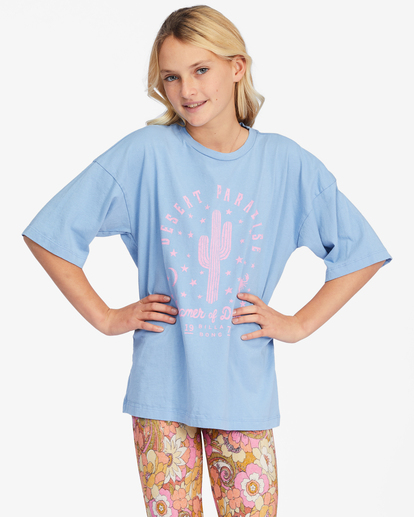 0 Girls' Desert Paradise Graphic Boyfriend T-Shirt Blue ABGZT00347 Billabong