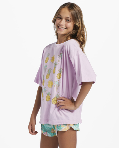 1 Girl's 4-16 Pineapple Party Oversized T-Shirt Purple ABGZT00363 Billabong