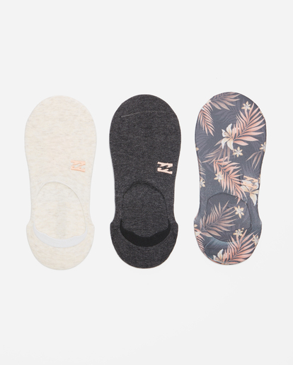 4 Safari Nights 3-Pack No-Show Socks Black ABJAA00150 Billabong