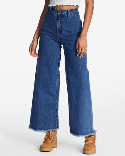 4 Free Fall Indigo Wide-Leg Jeans Black ABJDP00113 Billabong