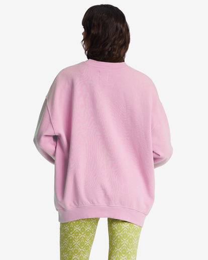 2 Ride In Oversized Crewneck Sweatshirt Pink ABJFT00281 Billabong
