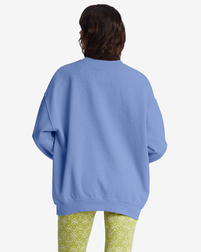 2 Ride In Oversized Crewneck Sweatshirt Purple ABJFT00281 Billabong