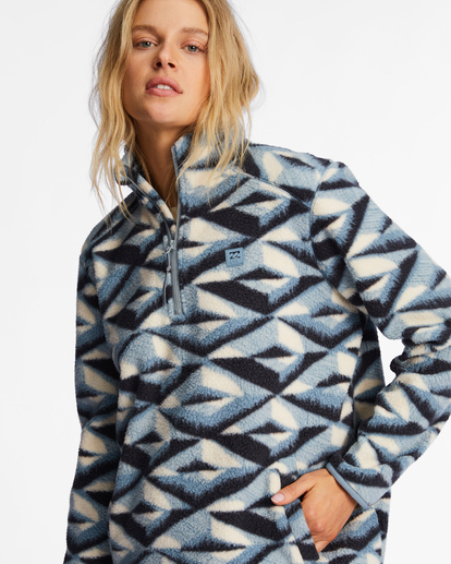 6 Boundary - Mock Neck Fleece Blue ABJFT00287 Billabong