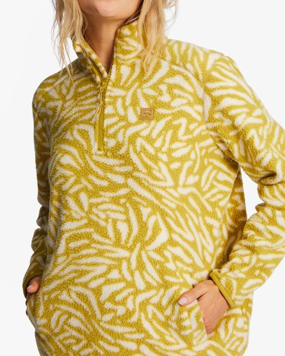 4 A/Div Boundary Mock 3 Half-Zip Pullover Sweatshirt Green ABJFT00287 Billabong