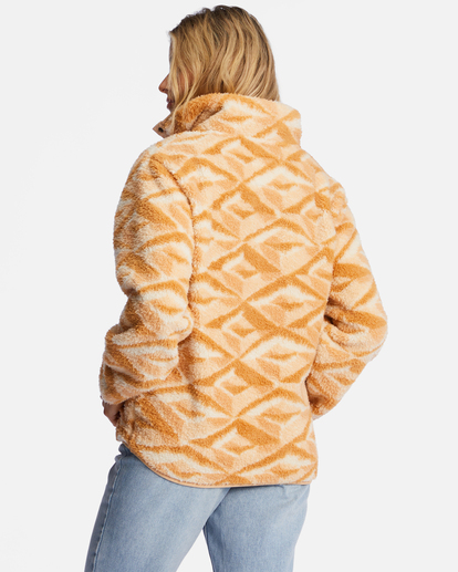 3 A/Div Switchback - Fleece met Col voor Dames Beige ABJFT00291 Billabong