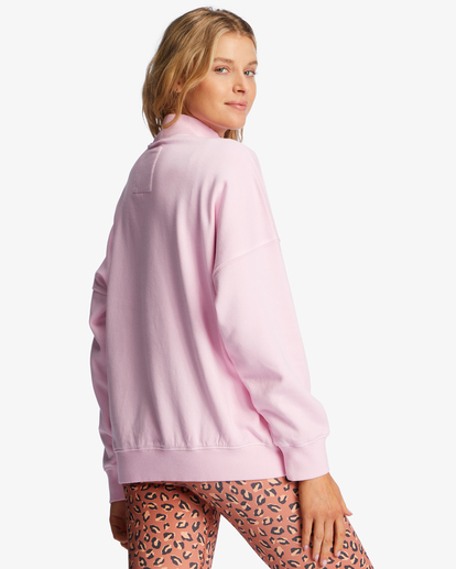 2 A/Div Canyon Mock Neck Sweatshirt Pink ABJFT00293 Billabong