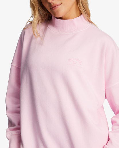3 A/Div Canyon Mock Neck Sweatshirt Pink ABJFT00293 Billabong