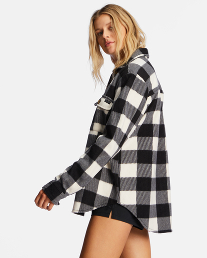 1 A/Div Forge Fleece Flannel Shacket Black ABJFT00300 Billabong