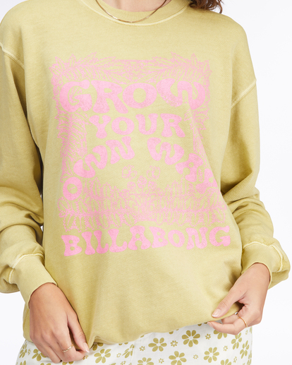 3 Chasing The Moon Crewneck Sweatshirt Beige ABJFT00340 Billabong
