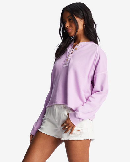 3 Keep Talking - Sweatshirt for Women Purple ABJFT00353 Billabong