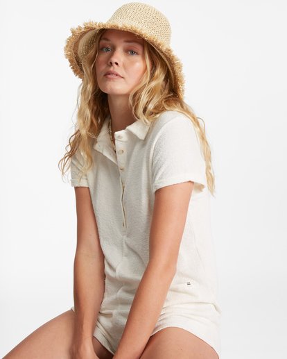 2 Shoreline Straw Bucket Hat Beige ABJHA00156 Billabong