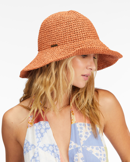 2 Time To Shine Straw Bucket Hat Brown ABJHA00195 Billabong