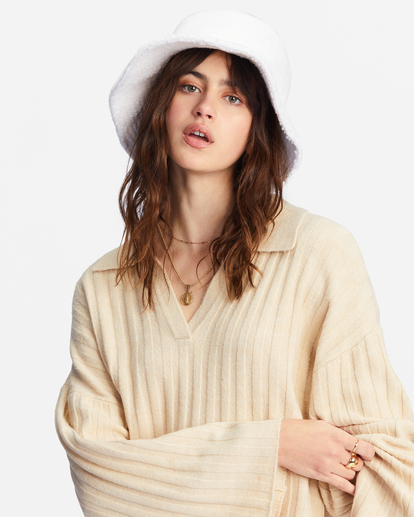1 Still Single Fleece Bucket Hat White ABJHA00221 Billabong