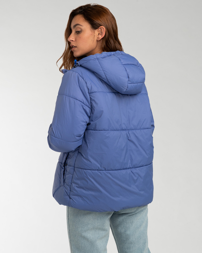 3 A/Div Transport Puffer 3 Hooded Zip-Up Jacket Blue ABJJK00167 Billabong