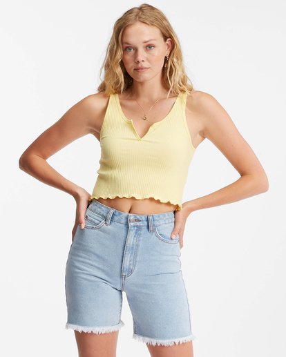 1 Notch Tank Ribbed Tank Top Yellow ABJKT00304 Billabong
