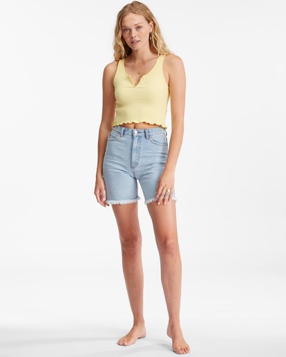 2 Notch Tank Ribbed Tank Top Yellow ABJKT00304 Billabong