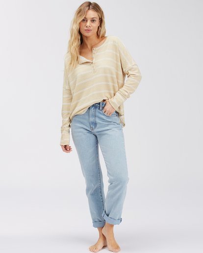 1 New Anyday Henley Top Brown ABJKT00307 Billabong