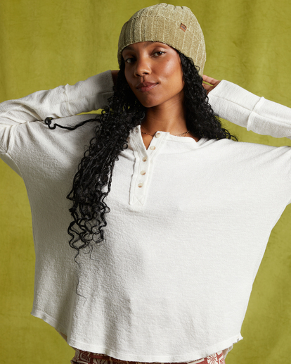 0 New Anyday Henley Top White ABJKT00307 Billabong