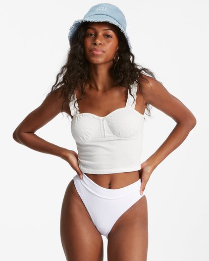 0 Sweet Summer Knit Tank Top White ABJKT00344 Billabong