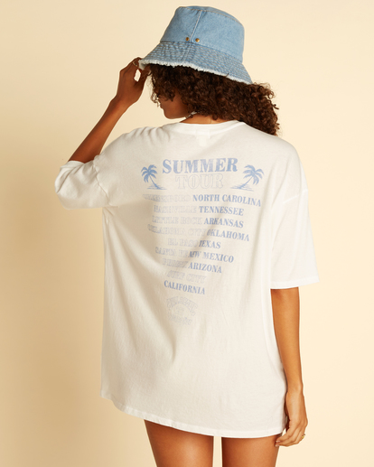 2 Wrangler Boyfriend Tee Oversized T-Shirt White ABJKT00359 Billabong