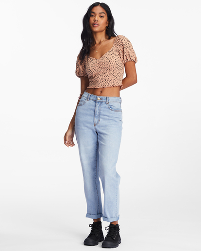 1 It's Love Fitted Knit Top Brown ABJKT00417 Billabong