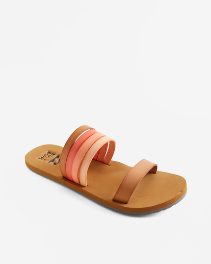 1 Sunny Isles Multi-Strap Slide Sandals Orange ABJL200042 Billabong