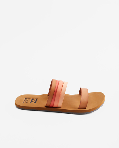 3 Sunny Isles Multi-Strap Slide Sandals Orange ABJL200042 Billabong