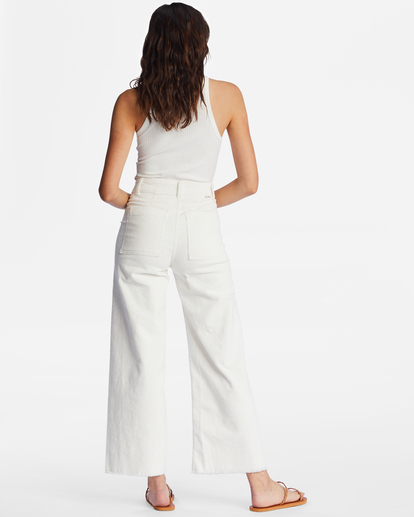 2 Free Fall Cord - Wide Leg Trousers for Women White ABJNP00149 Billabong