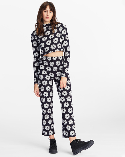 2 Keep It Straight High-Waisted Knit Pants Black ABJNP00305 Billabong