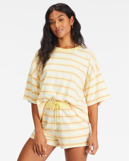 0 Feeling Free High-Waisted Knit Shorts Yellow ABJNS00218 Billabong