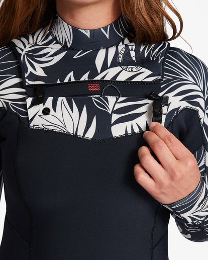 4 3/2 Salty Dayz Chest Zip Full Wetsuit Black ABJW100121 Billabong