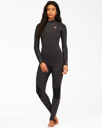 0 4/3 Furnace Natural Zipper Less Steamer Wetsuit Black ABJW100137 Billabong