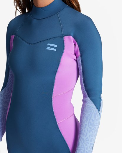 3 3/2mm Synergy 2022 - Back-Zip-Neoprenanzug für Frauen Blau ABJW100140 Billabong