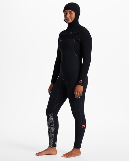 3 5/4 Furnace Chest Zip Hooded Wetsuit Black ABJW200104 Billabong