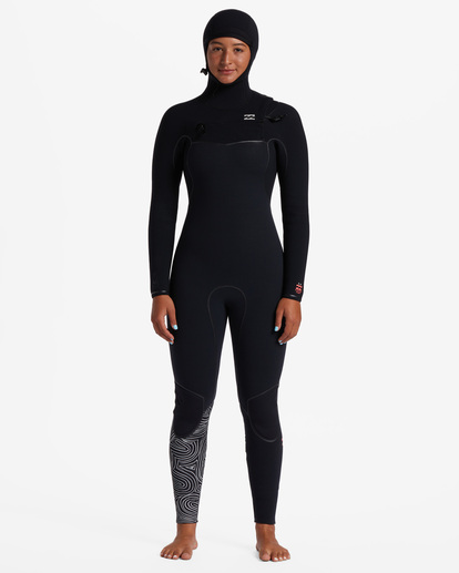 1 6/5 Furnace Chest Zip Hooded Wetsuit Black ABJW200105 Billabong