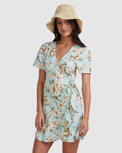 billabong laguna wrap dress