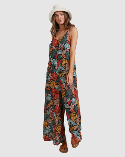 billabong floral overalls