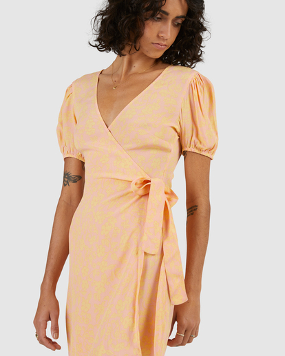 5 Hot Tropics Wrap Mini Dress  ABJWD00413 Billabong
