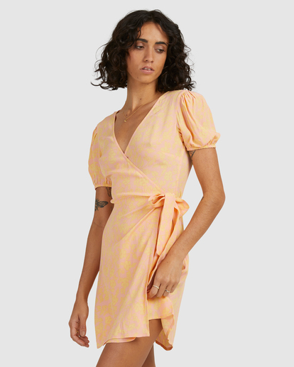 2 Hot Tropics Wrap Mini Dress  ABJWD00413 Billabong