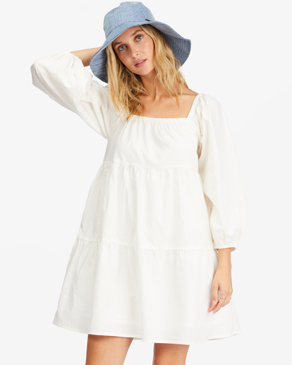 0 Love Crush Babydoll Dress White ABJWD00460 Billabong