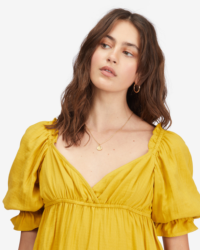 4 Perfect Paradise Babydoll Dress Yellow ABJWD00466 Billabong