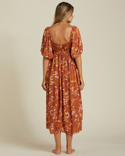 2 True Romance Midi Dress Brown ABJWD00478 Billabong
