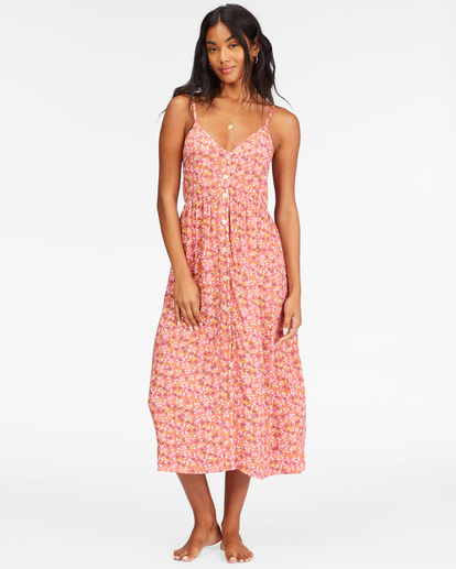 0 Venice Babe Midi Slip Dress Orange ABJWD00500 Billabong