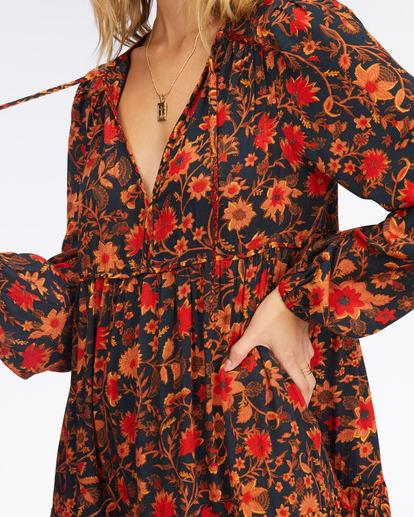 3 Hearts Desire Long Sleeve Mini Dress Black ABJWD00507 Billabong