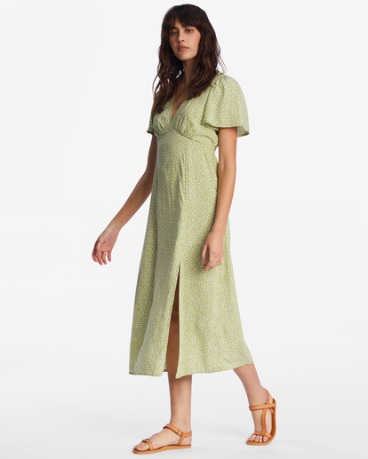 2 Jet Set - Vestido de Longitud Media para Mujer Verde ABJWD00557 Billabong