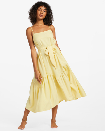 2 Sunbeam Midi Dress Yellow ABJWD00566 Billabong