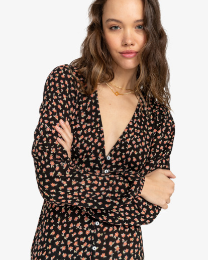 4 Cool Nights - Vestido de Longitud Media para Mujer Negro ABJWD00611 Billabong